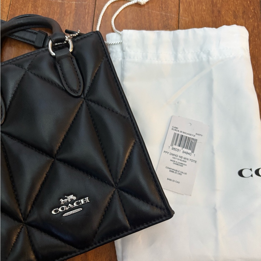 Coach North South Mini Tote With Puffy Quilting